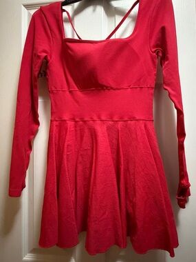 NWOT Red Long Sleeve Skater Dress